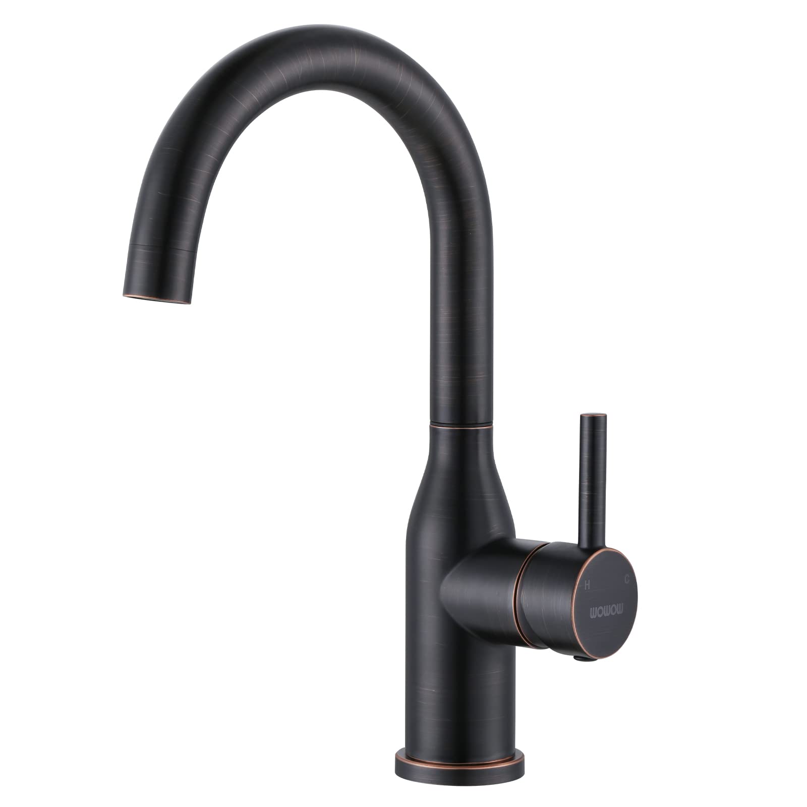 Wowow 1 Hole Bar Faucet Single Handle Bar Sink Faucet Oiled Rubbed Bronze Rv Kitchen Faucet With Supply Hose Small Kitchen Tap
