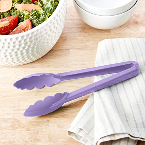 Mercer Culinary Hell'S Tools Hi-Heat Utility Tongs, 9.5 Inch, Purple