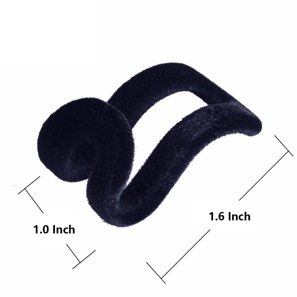 Kiseer Mini Cascading Hanger Hooks, 50 Pcs Hanger Connection Hook For Clothes Hanger Or Velvet Hanger (Black)