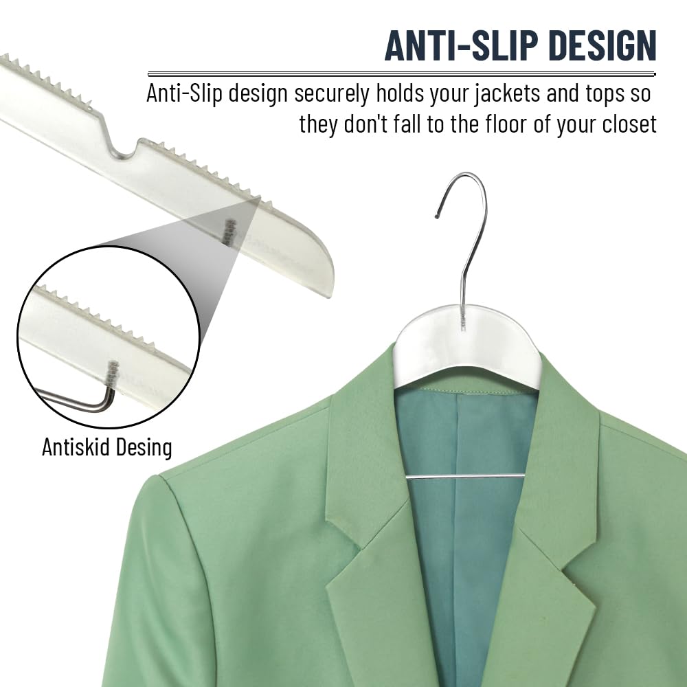 All Hung Up Hangers Slim Plastic Hangers With Clips, Clothes Hangers, Thin Plastic Hangers, Color Plastic Hangers, Blouse Hanger