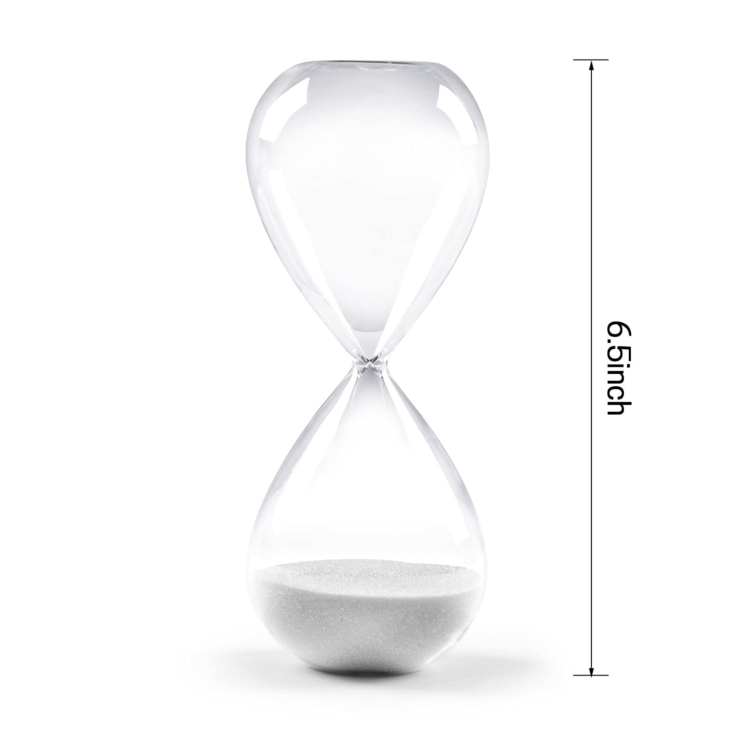Swisselite Hourglass Sand Timers, Hourglass Sand Clock Inspired Glass For Home, Desk, Office Decor (8.5Inch-60Mins Blue)