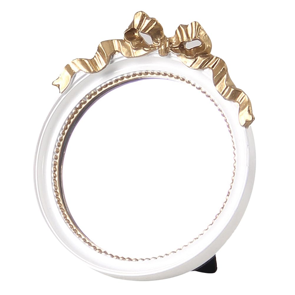 Minkissy 1Pc European Style Single Side Mirror Desk Vanity Mirror Vintage Decor Vanity For Desk Handheld Princess Style Makeup T