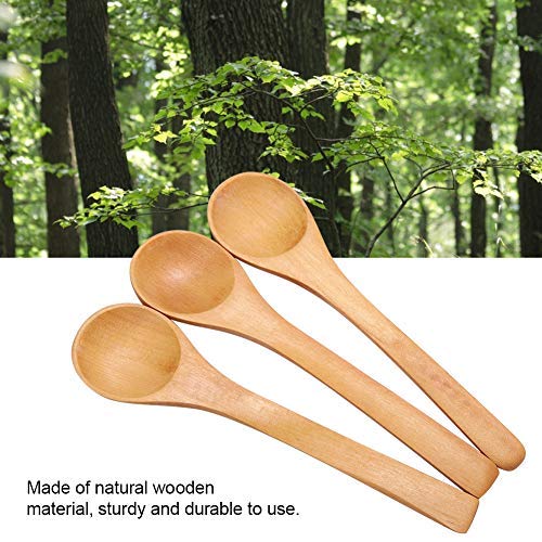 30Pcs Wooden Spoons For Cooking Dishwasher Healthy Mini Spoon Eating Kitchen Condiment Tools Ice Cream Sugar Honey Coffee Teaspo