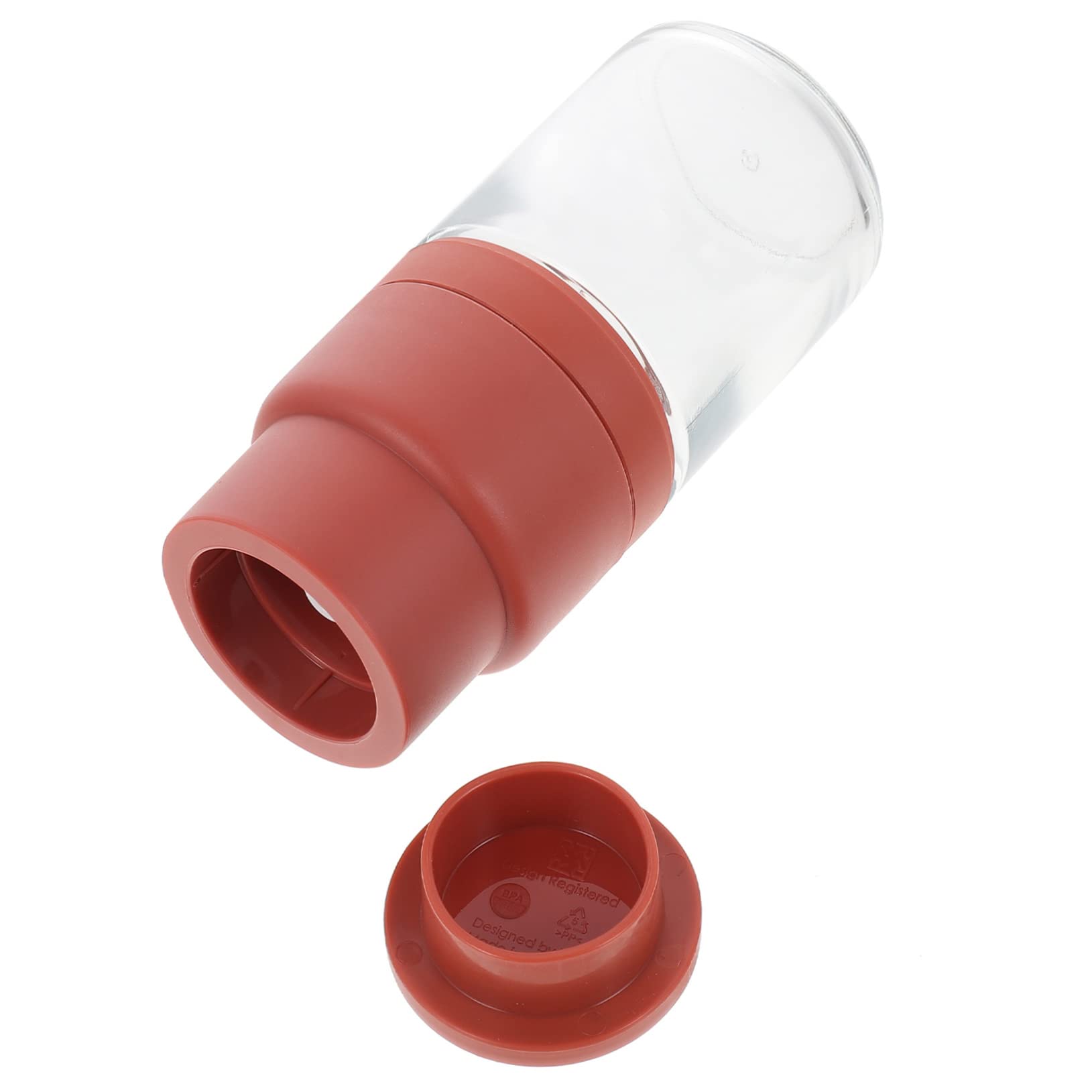 ULTECHNOVO Convenient Pepper Mill with Refillable Salt Portable Manual Grinder for Spices Easy to Use Kitchen Gadget Compact Des