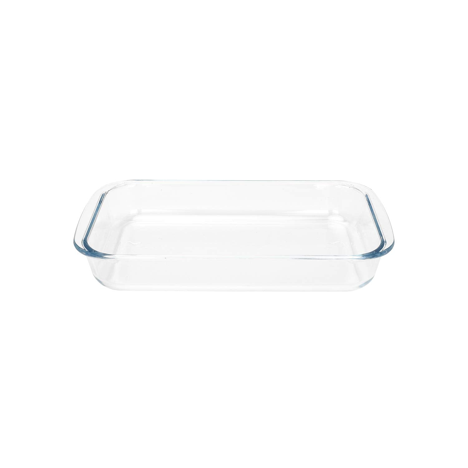 Foyo Basics Tempered Glass Baking Dish, 2 Quart Clear Oblong Dish Set, Casserole Dish Cooking Oven Bake