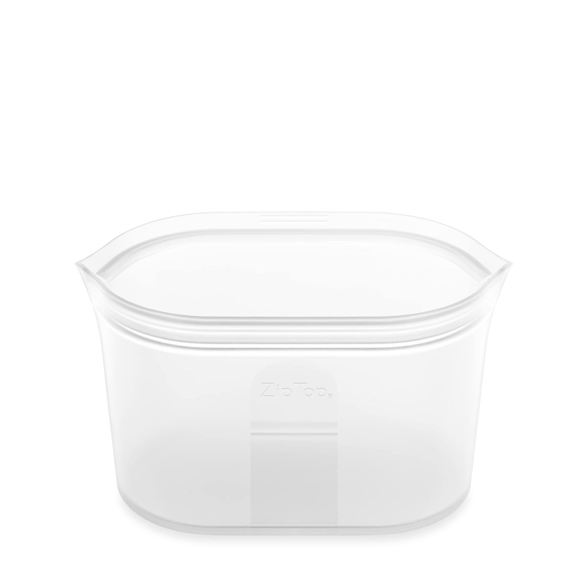 Zip Top Reusable Food Storage Bags | Large Dish [Frost] | Silicone Meal Prep Container | Microwave, Dishwasher And Freezer Safe
