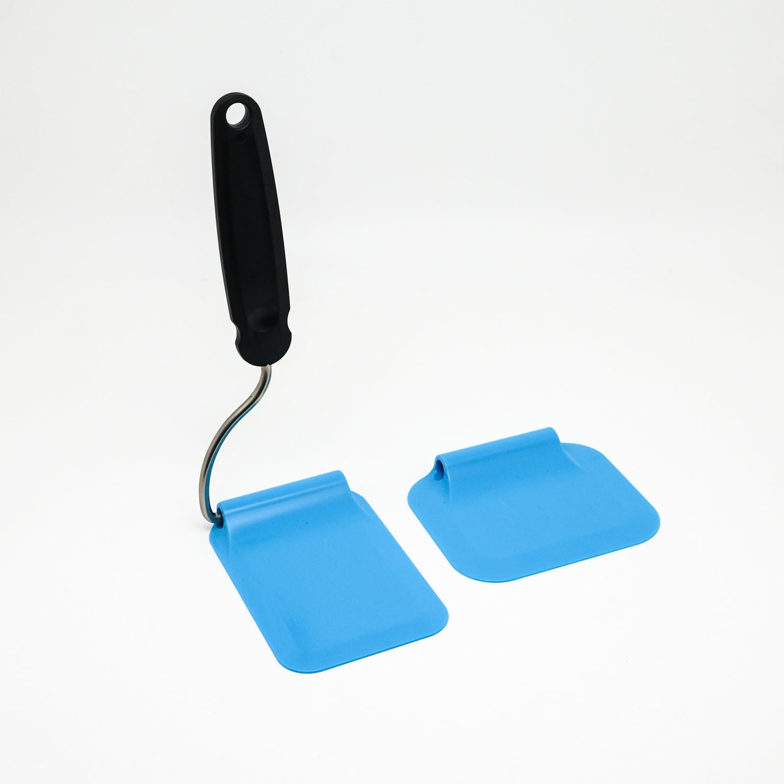Bojji Spatula, Adjustable Angle, Interchangeable Heads, NonStick Safe, HeatResistant & DishwasherSafe for Everyday Cooking,Bl