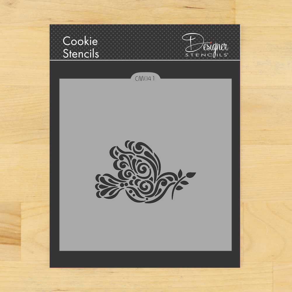 Dove Of Peace With Olive Branch Cookie And Craft Stencil By Designer Stencils