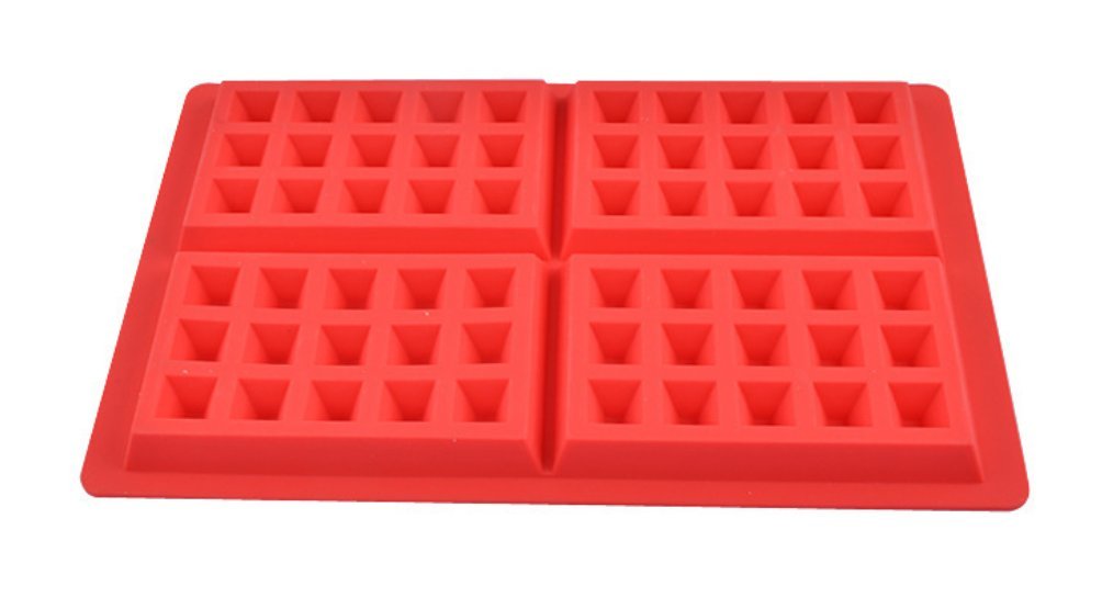 Waffle Mold Silicone Waffle Mold 4 Cavities Waffle Mold Silicone Waffle Maker Baking Tray Mold For Waffle Cake Chocolate Craft C