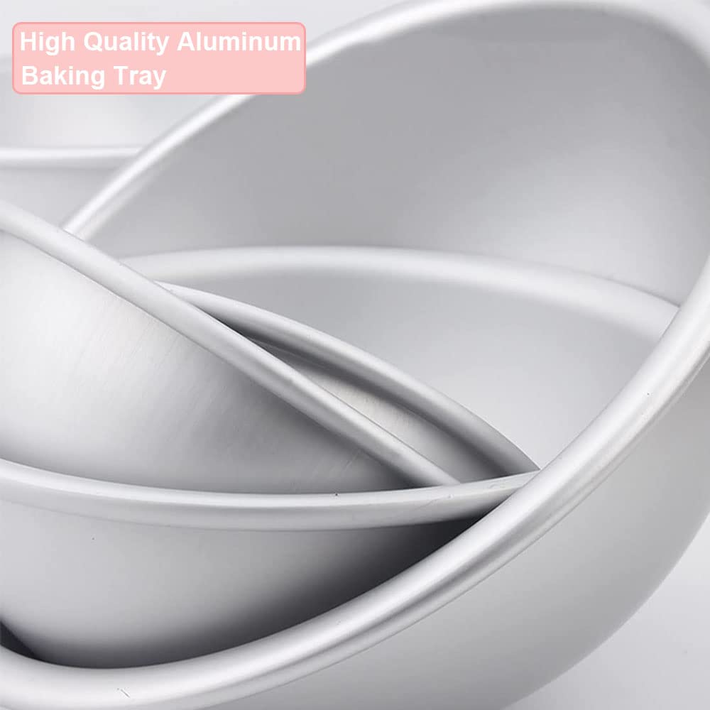 Set Of 8 Dome Cake Pan 6.5 Inch Half Ball Cake Pan, 3D Cake Sphere Pan To Create Any Ball Shaped Cake Aluminum Hemisphere Pan, B