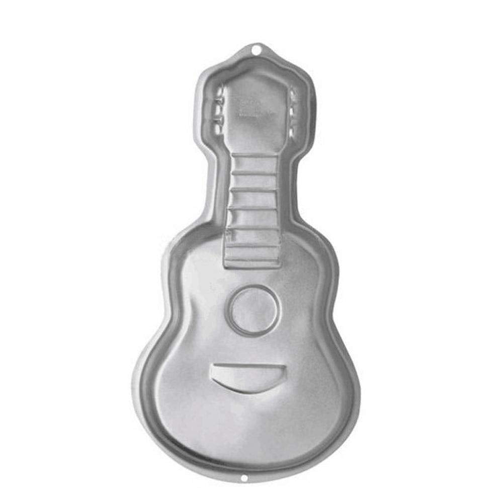 ' Guitar'' Cake Pan, Kids 3D Birthday Cake Pan, Aluminum Alloy Cake Molds Nonstick Baking Tools