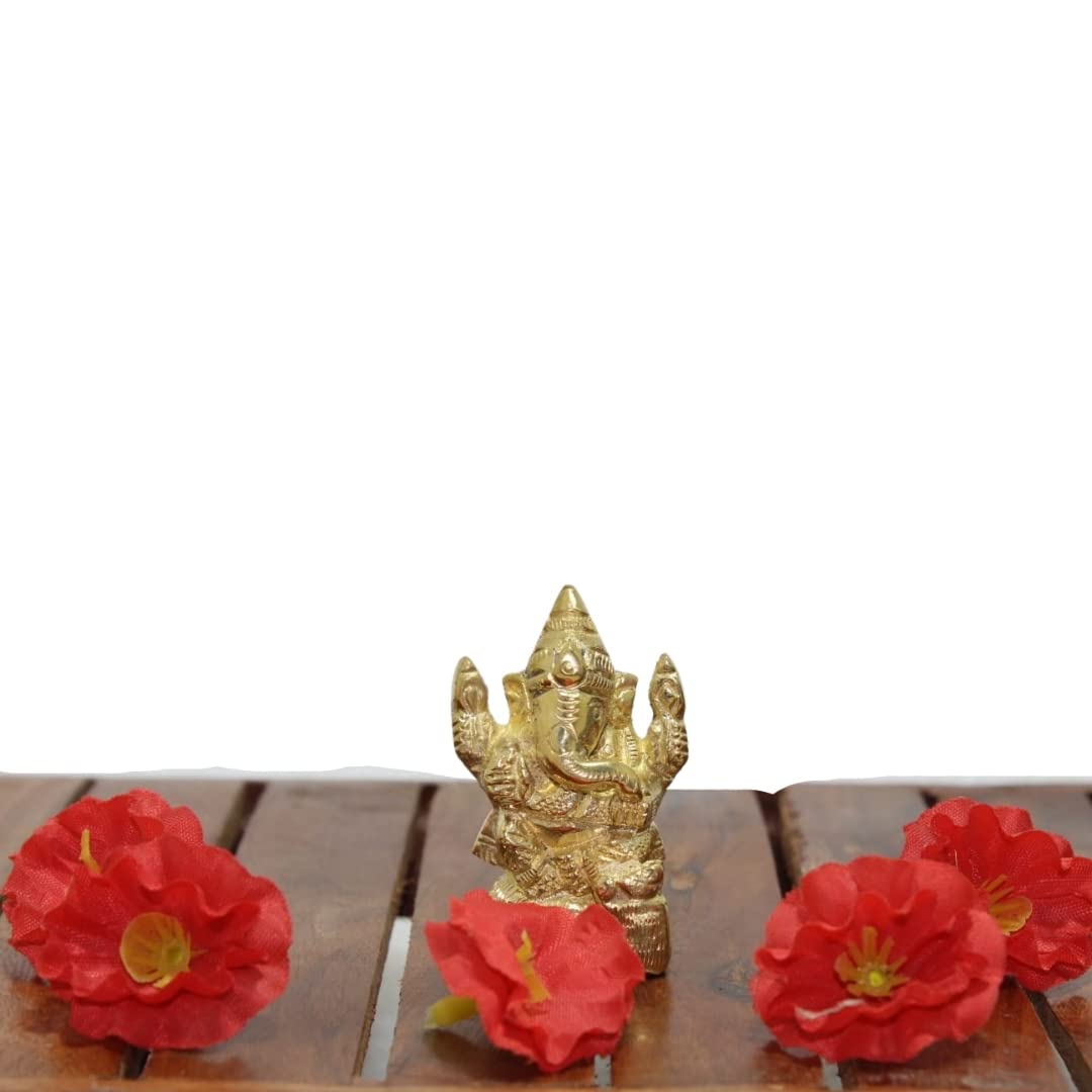 Mirakii Brass Lakshmi And Ganesha Idol For Diwali, Housewarming, Wedding Or Birthday Gift