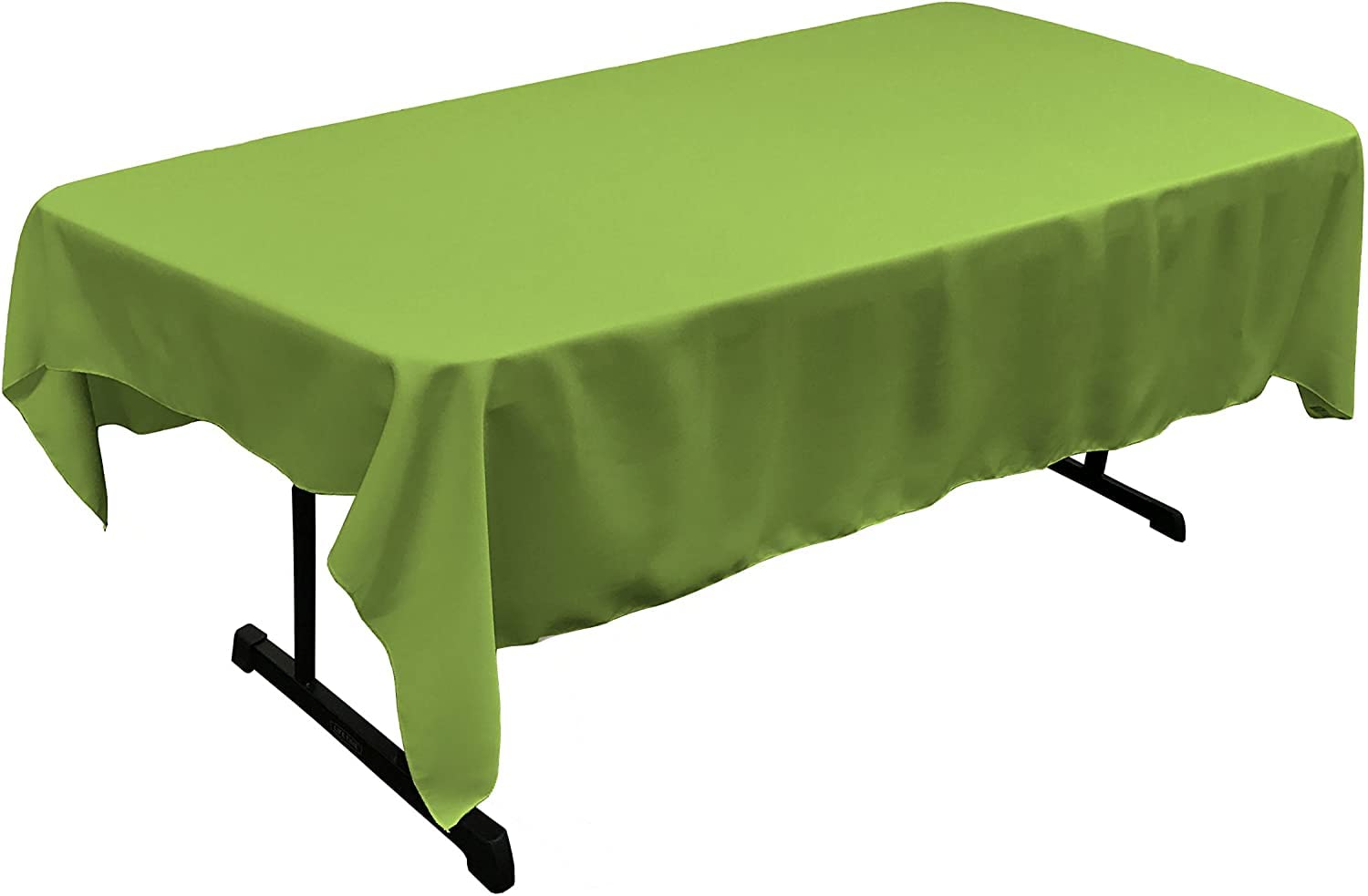 LA Linen Polyester Poplin 60 by 84-Inch Rectangular Tablecloth  Lime