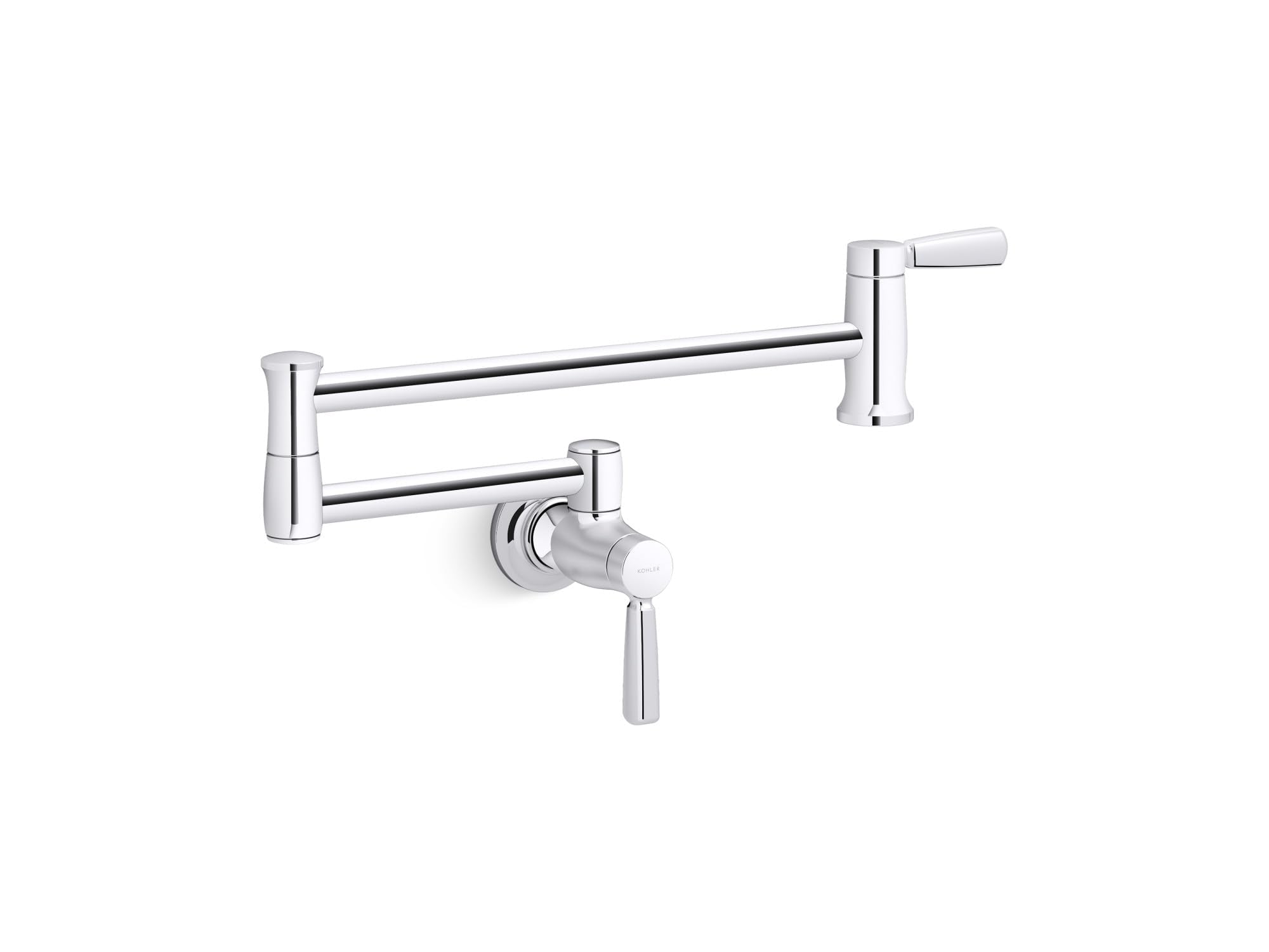 Kohler K-35744-Cp Traditional Style Wall-Mount Pot Filler, Pot Filler Faucet, Kitchen Sink Pot Filler Faucets, Polished Chrome
