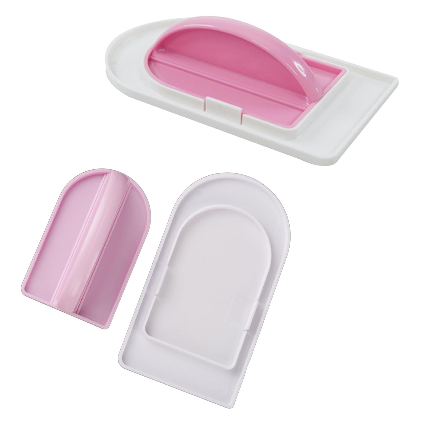 2 Pieces 2-In-1 Cake Smoother Tool Scraper With Handle Detachable Cake Icing Trowel Fondant Icing Smoother Polisher Cake Icing S