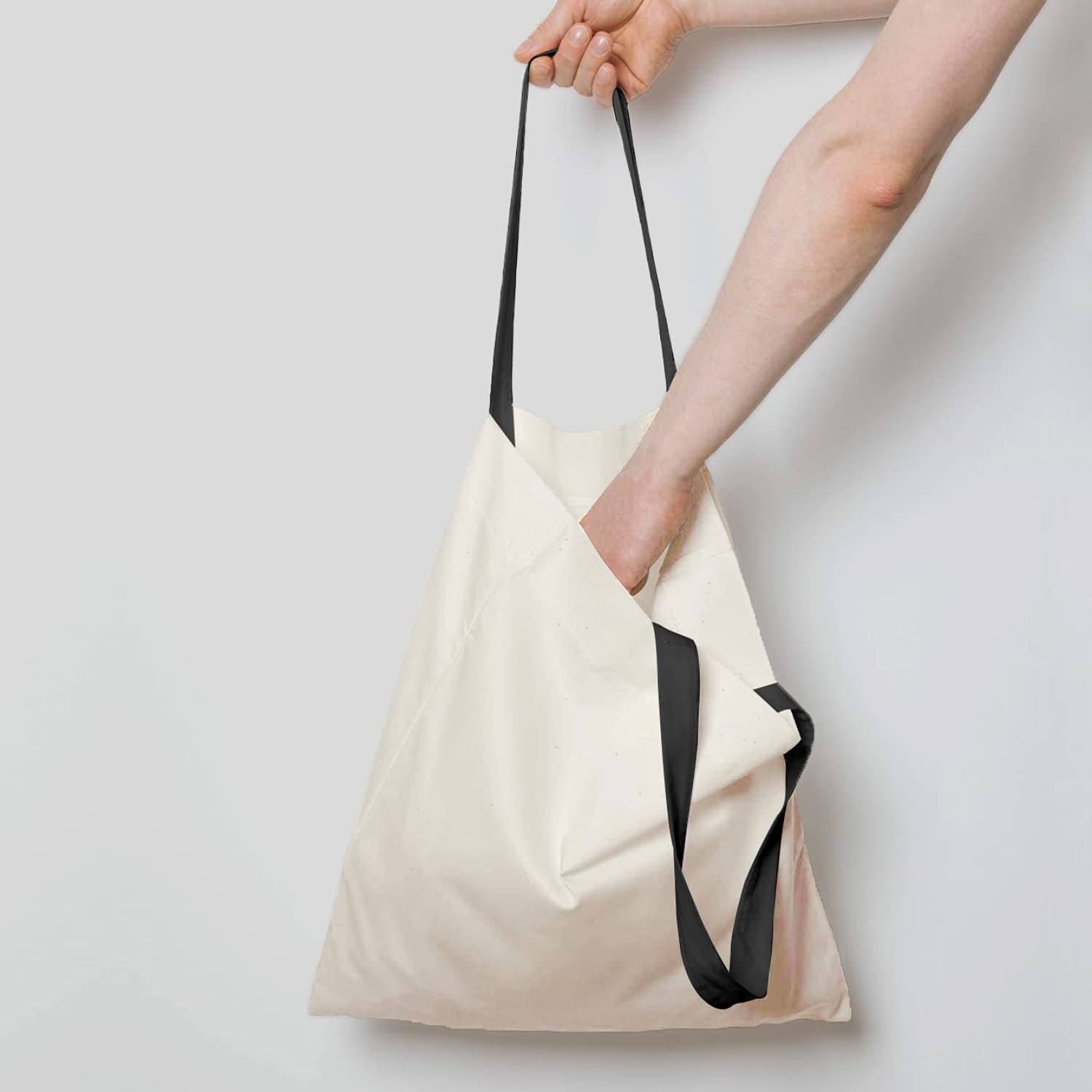 NPBAG 15 Pack 15'' X 16'' Natural Cotton Tote Bags  Lightweight Blank Bulk Cloth bags with 1pc of PTFE Teflon Sheet