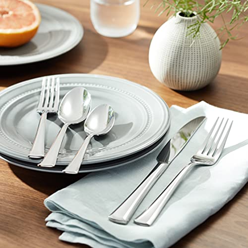 Oneida Noble 20-Piece Flatware Set, Service for 4, 18/0 Stainless Steel, Silver