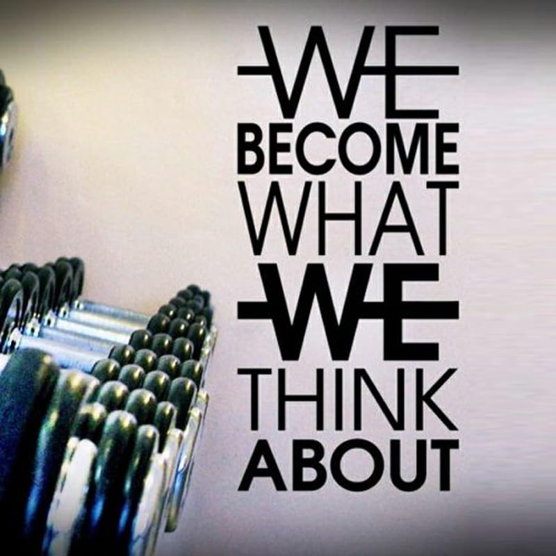 GADGETS WRAP Wall Decal Vinyl Sticker We Become What We Think About for Office Home Wall Decoration