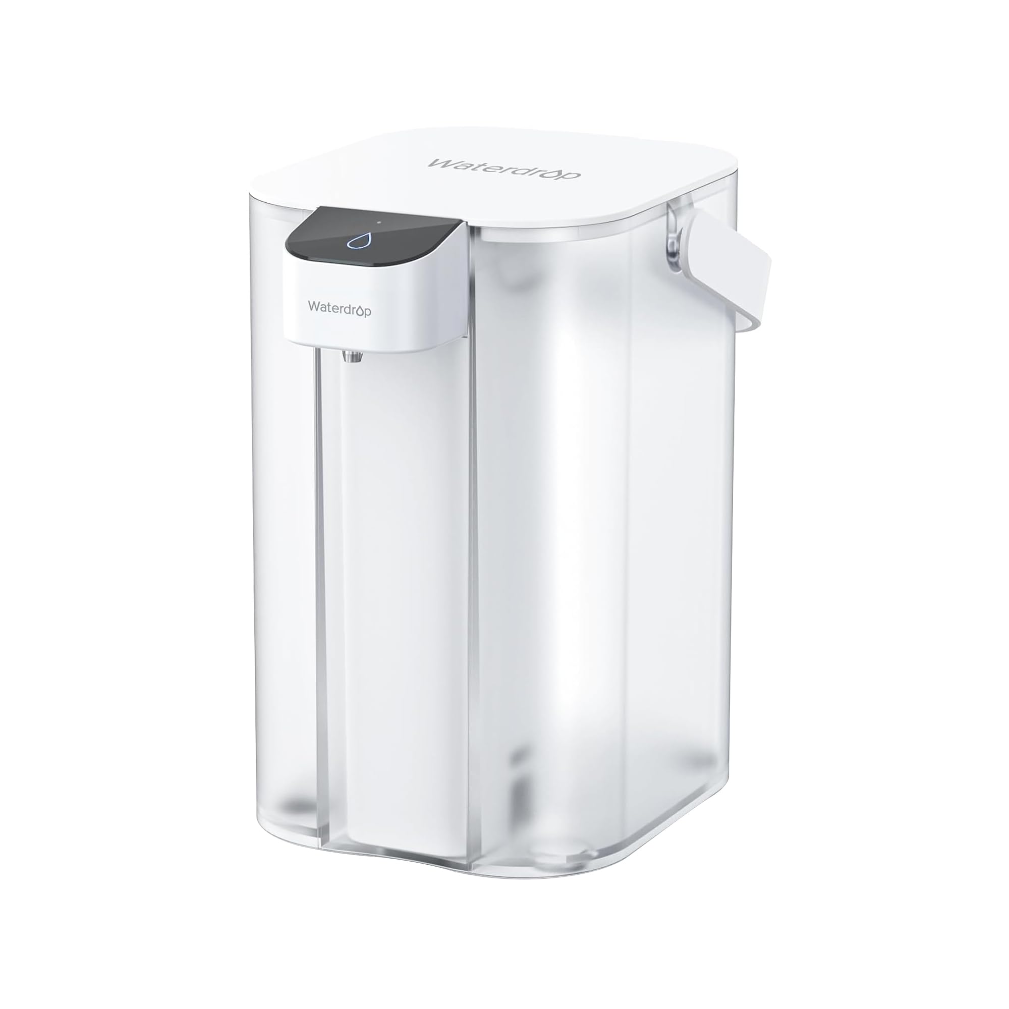 Waterdrop 98% Chloramine Reduction Electric Water Filter Pitcher, Rechargeable Water Dispenser, Instant 200-Gallon 15-Cup Counte