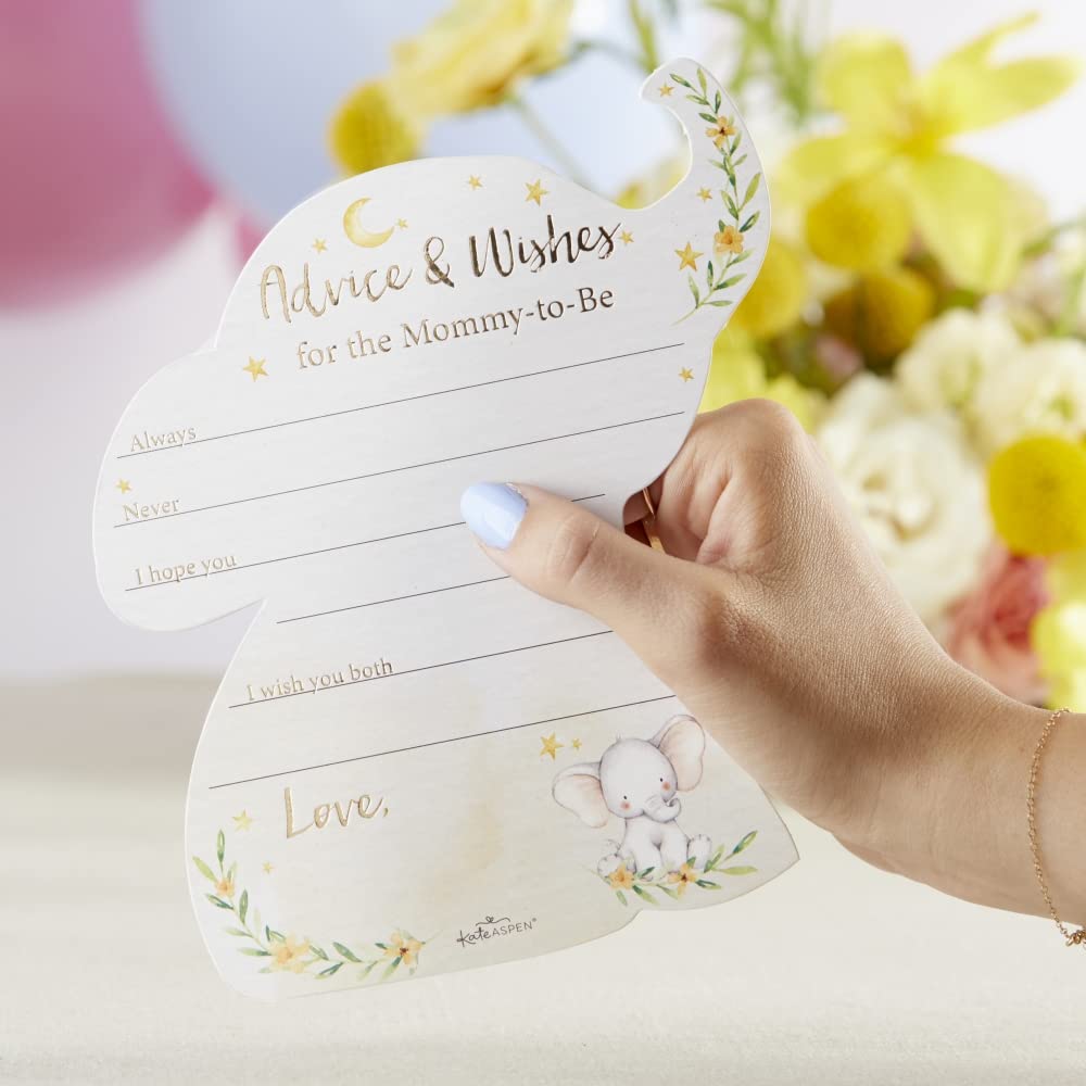 Kate Aspen Elephant Baby Card & Baby Game Little Peanut, One Size, Shower Advice Card & Game (Set Of 50)