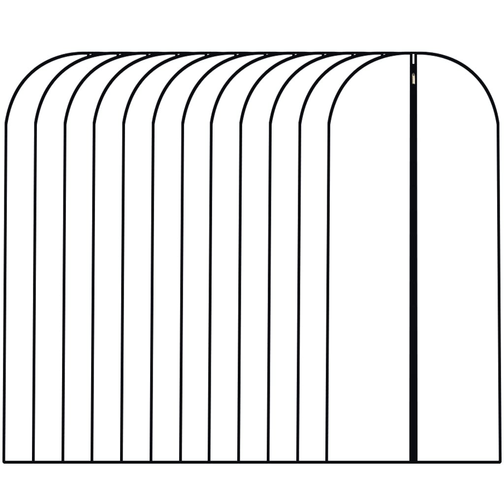 Garment Covers Bag, 12 Pcs Transparent Waterproof Dustproof Dresses For Wardrobe Storage, Suit Covers For Storage Cloth Cover Wa