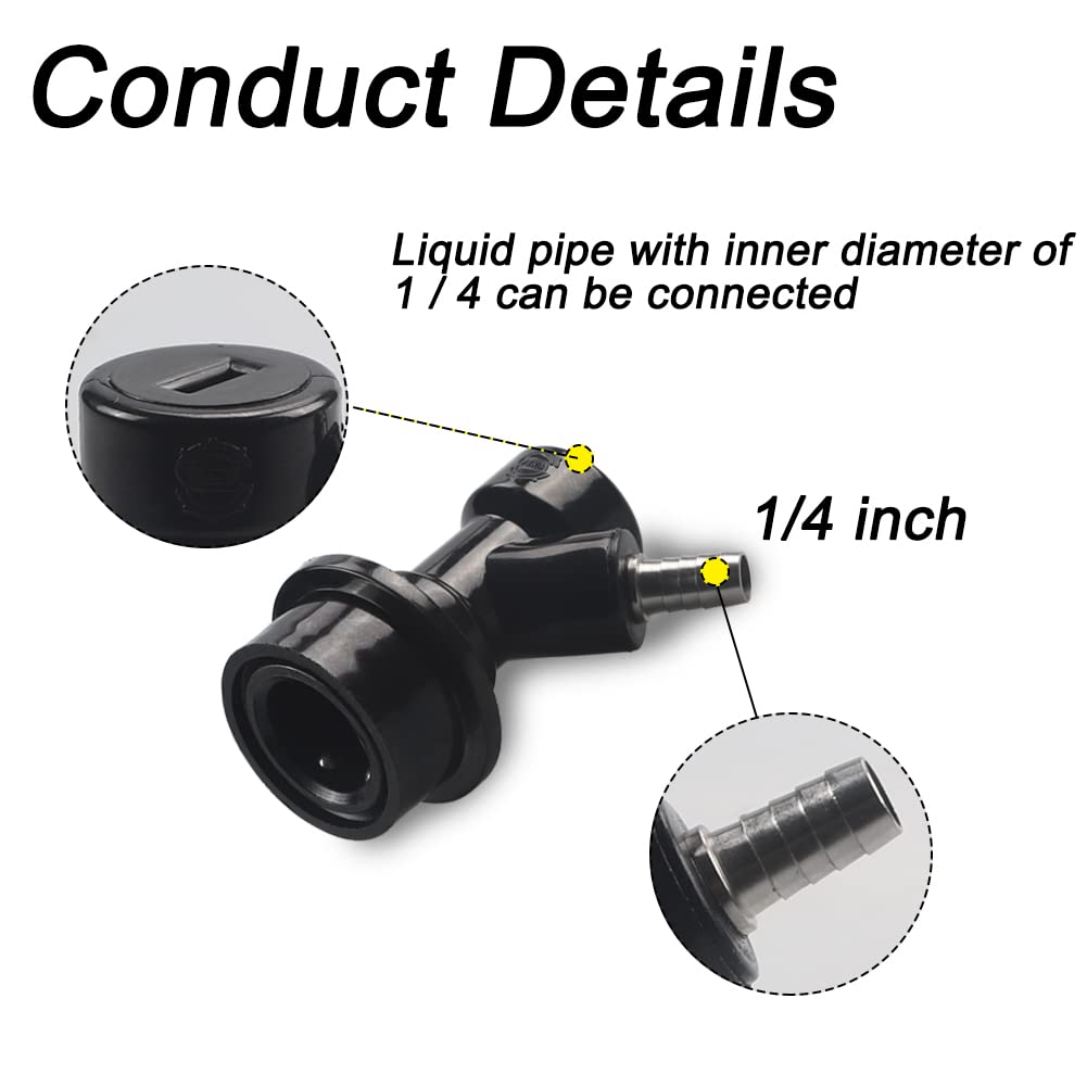 Cornelius Keg Ball Lock Disconnects - Luckeg Brand Homebrewing Keg Fitting Ball Lock Disconnects Barb For Corny Keg
