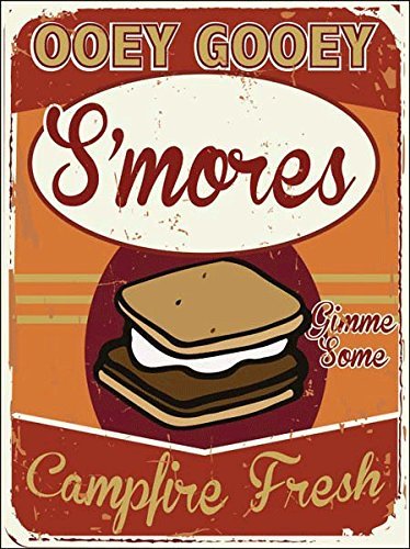 Eletina Smores Bar Decor S Mores Metal Sign Ooey Gooey Autumn Thanksgiving Decor Fall Boire Marshmallow Roastsmore Love Sign