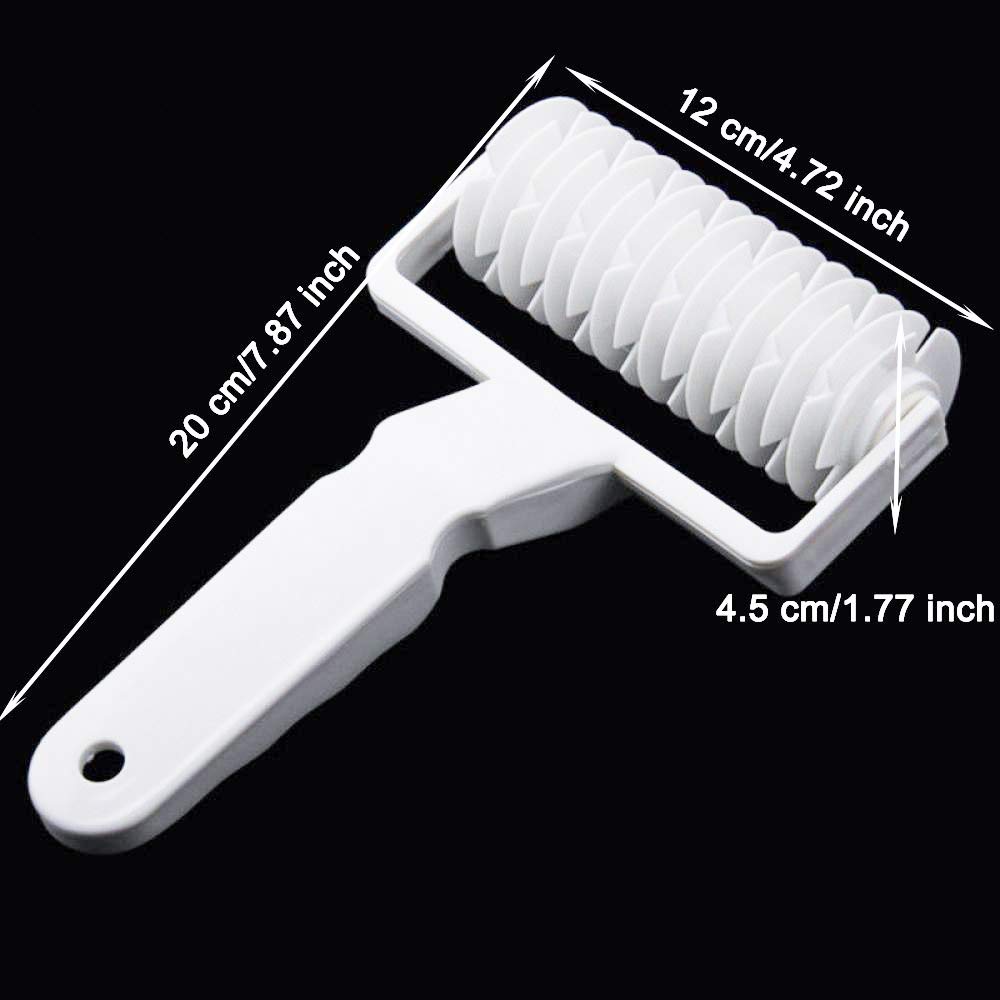 Set Of 2 Lattice Roller Cutter Plastic Decorating Rolling Pin Dough Crust Pizza Baking Hobbing Embossing Tool By Eorta For Pastr