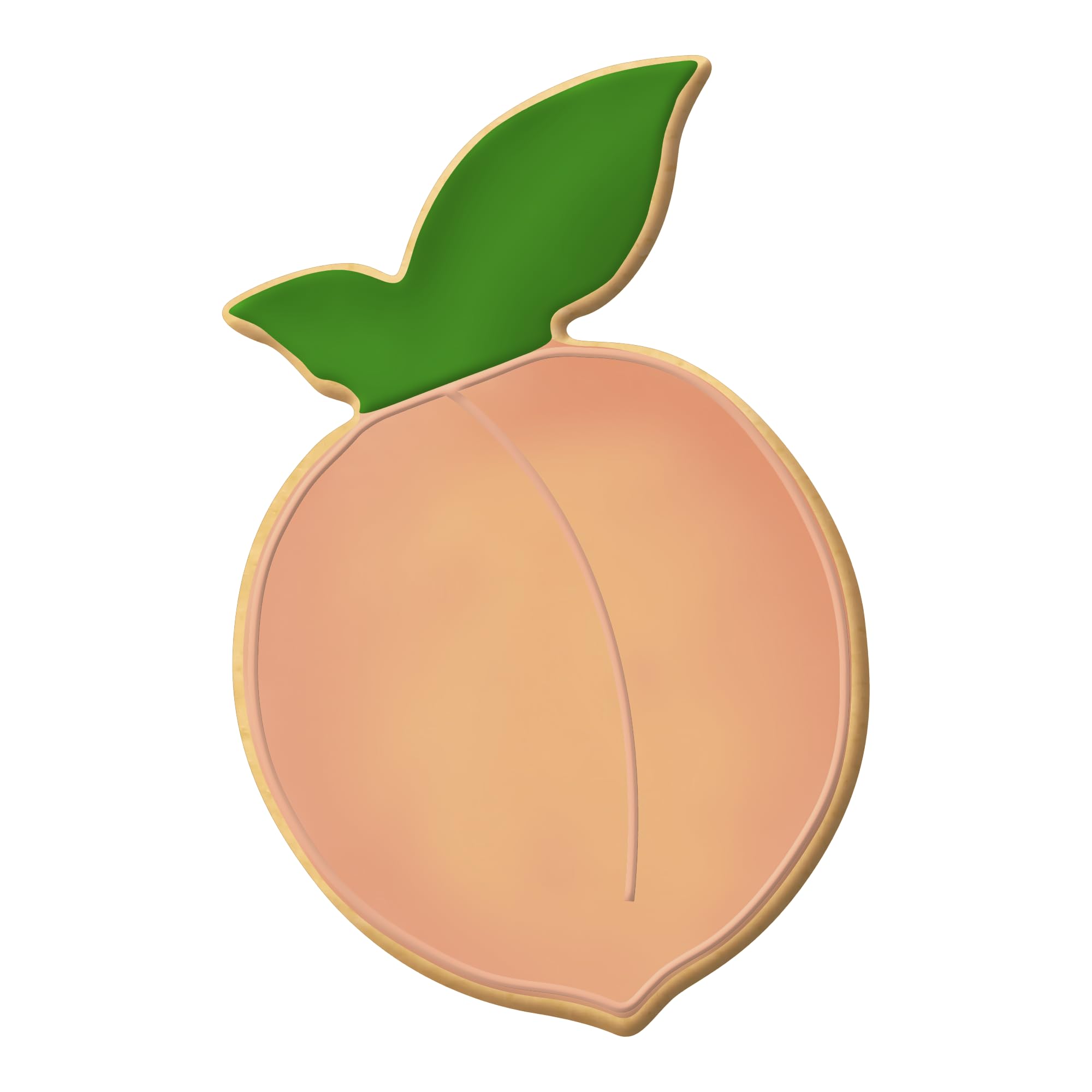Peach Cookie Cutter 3.5 Inch - Made In The Usa - Foose Cookie Cutters Tin Plated Steel - Peach Cookie Mold