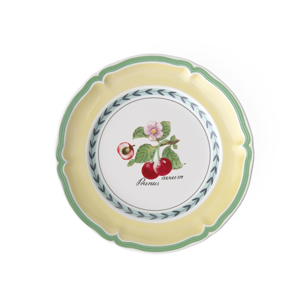 Villeroy & Boch French Garden Valence Bread & Butter Plate : Cherry, 6.5 In, Premium Porcelain, White/Multicolored