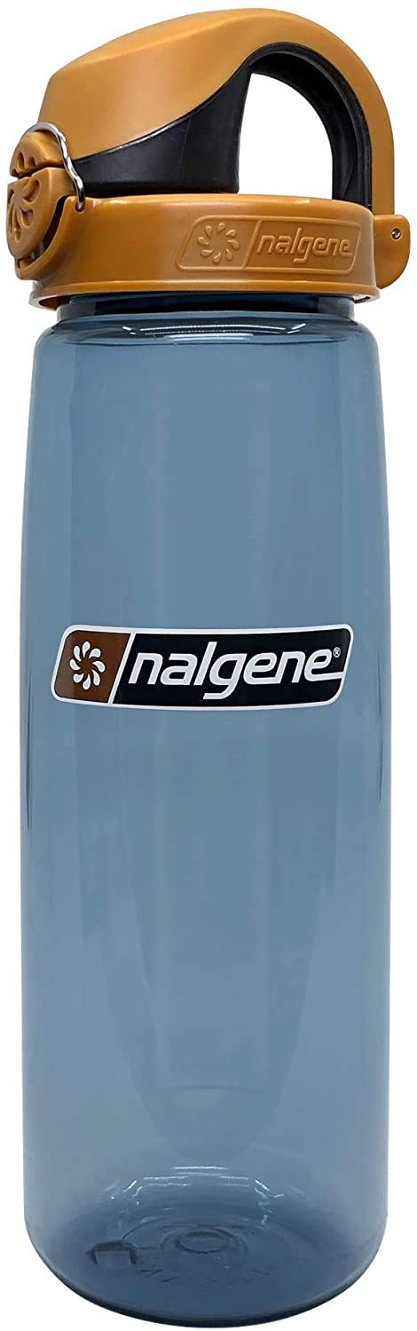 Nalgene On the Fly BPAFree Water Bottle, Rhino with Brown/Black, 24 Oz