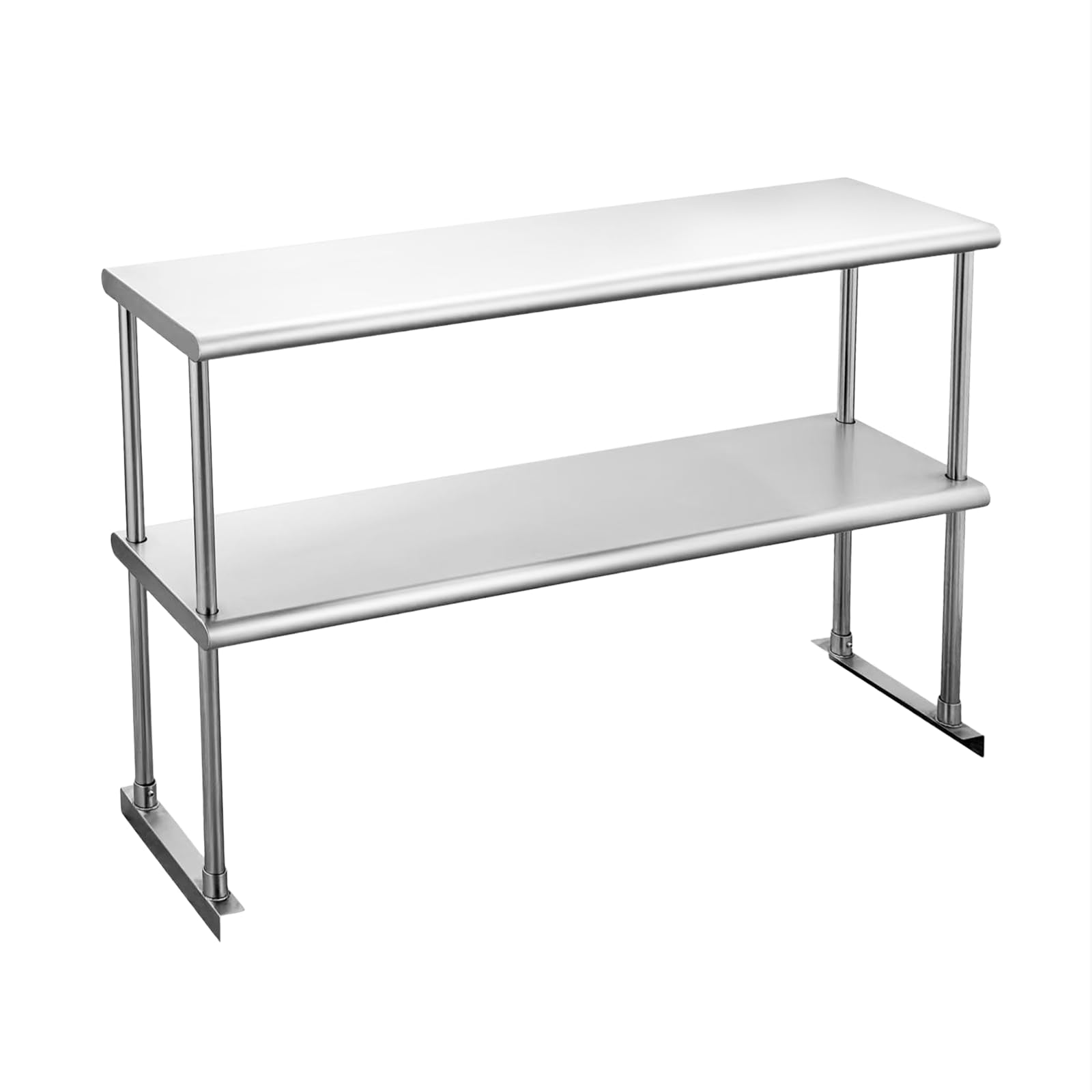 ROCKPOINT Stainless Steel overshelf for Prep Work Table 12 D x 36 W,Commercial Double Overshelf in Kitchen, Home,Restaurant,Gara