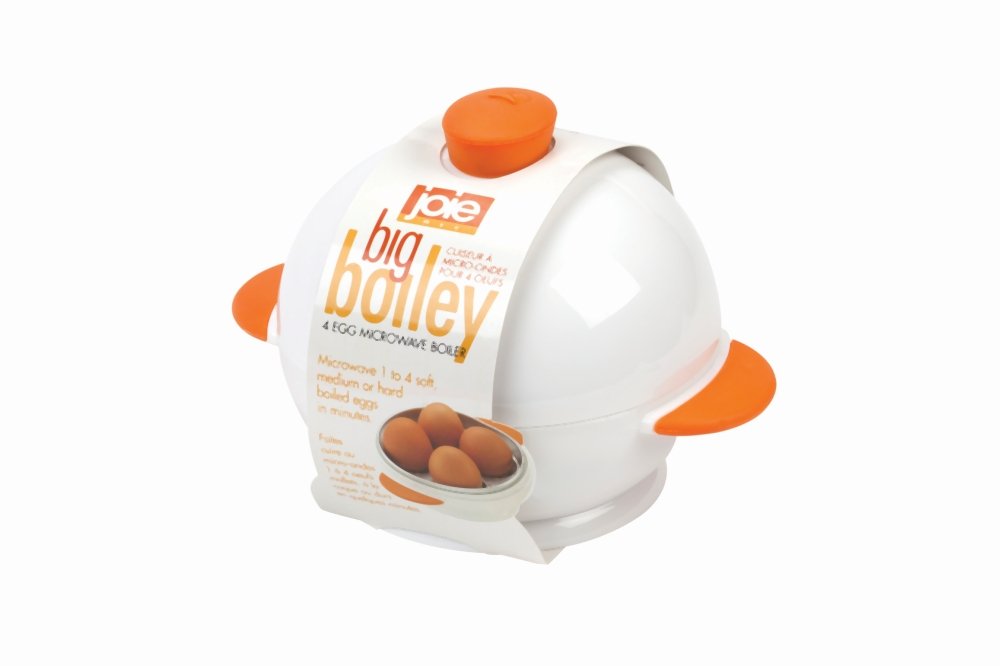 MSC International 4 Boiler Joie Big Boiley Microwave Egg Cooker  A  White with Orange Handles
