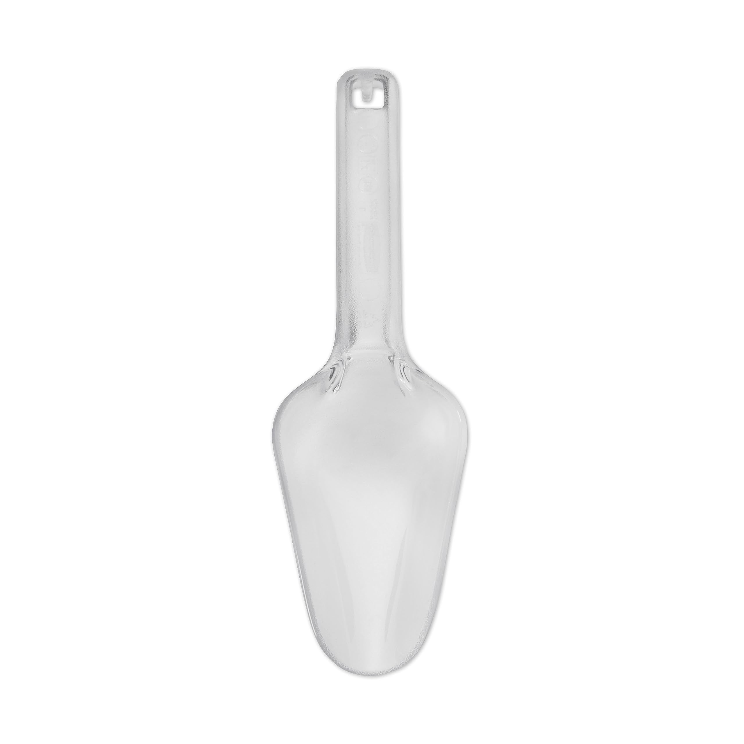 Rubbermaid Commercial Products Plastic Utility Ice Scooper, 6-Ounce, Clear, Dishwasher Safe Kitchen Scoop For Weddings/Bar/Ice B