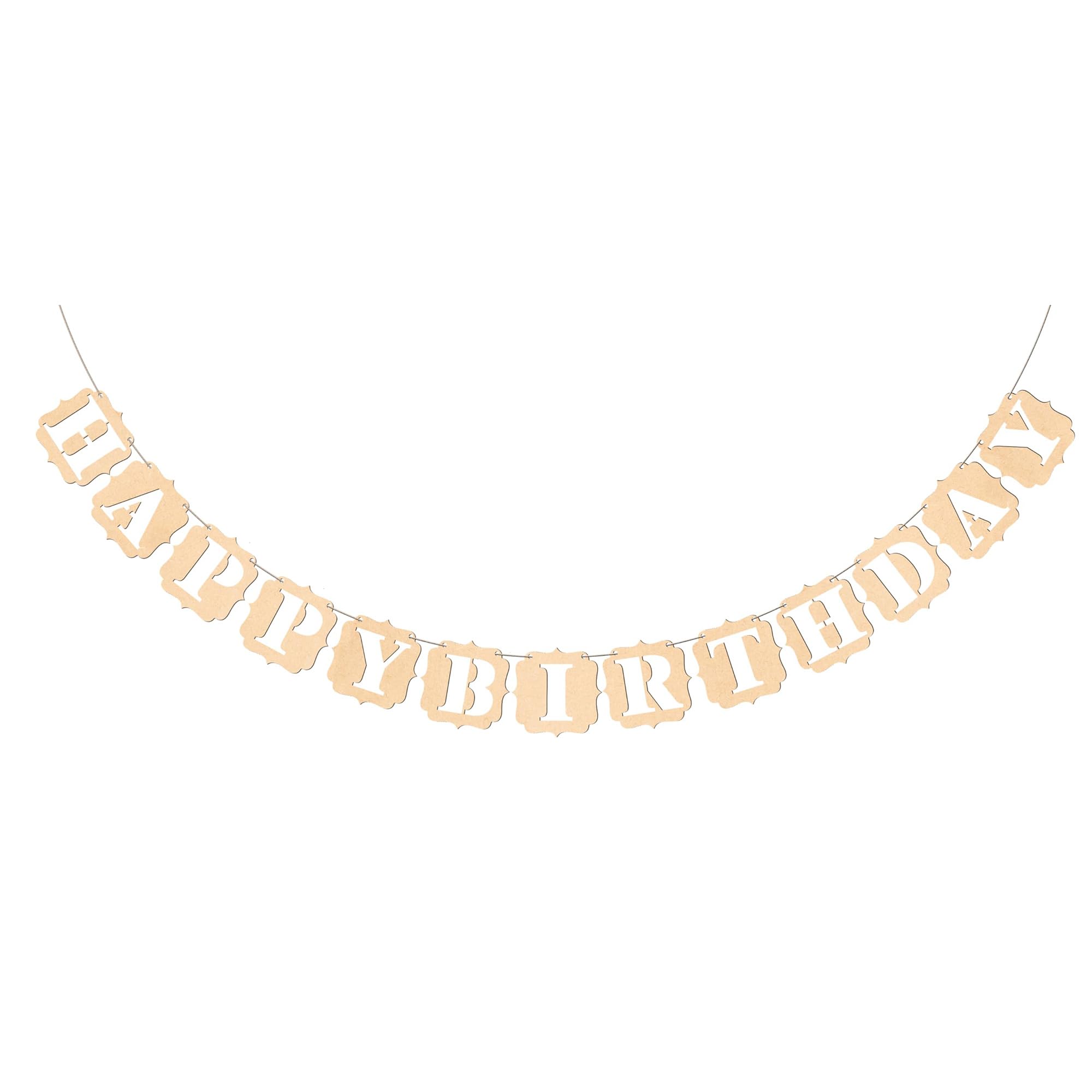 Cliths Wooden Happy Birthday Banner  Rustic Wooden Reusable Birthday Bunting Party Decoration  Photo Booth Props  Birthday Pa