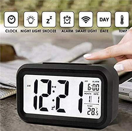 Aerys Digital Alarm Clock With Automatic Sensor, Date And Temperature Display, Table Clock For Students, Home, Office, Corporate