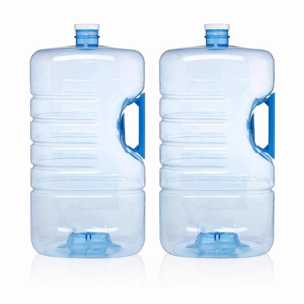 TIMPHO 5 Gallon Stackable Water Bottle - 640oz Reusable BPA-Free Jug with Easy-Grip Handle, Durable Design, Ideal for Home, Outd