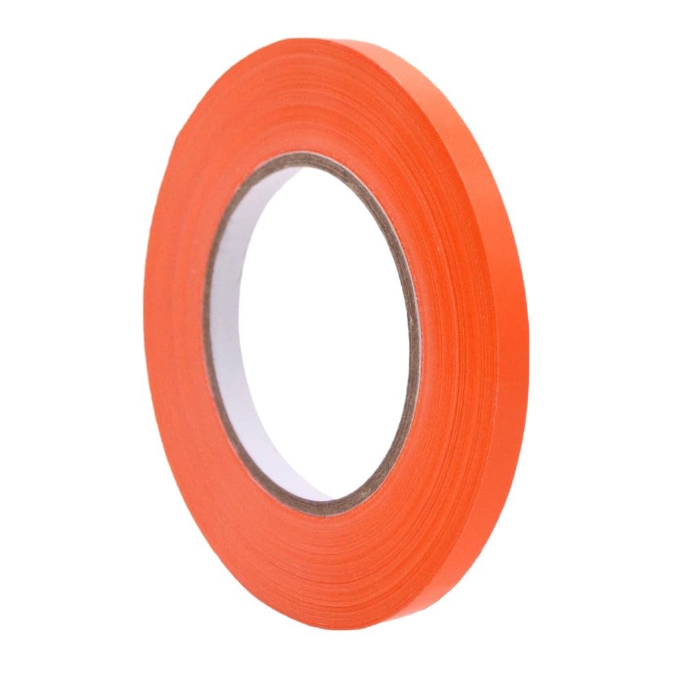 WOD Orange Produce Poly Bag Sealing Tape, 3/8 inch x 180 yds. for Packaging and Sealing of Meat, Gifts, or Ice Bags BSTC24PVC