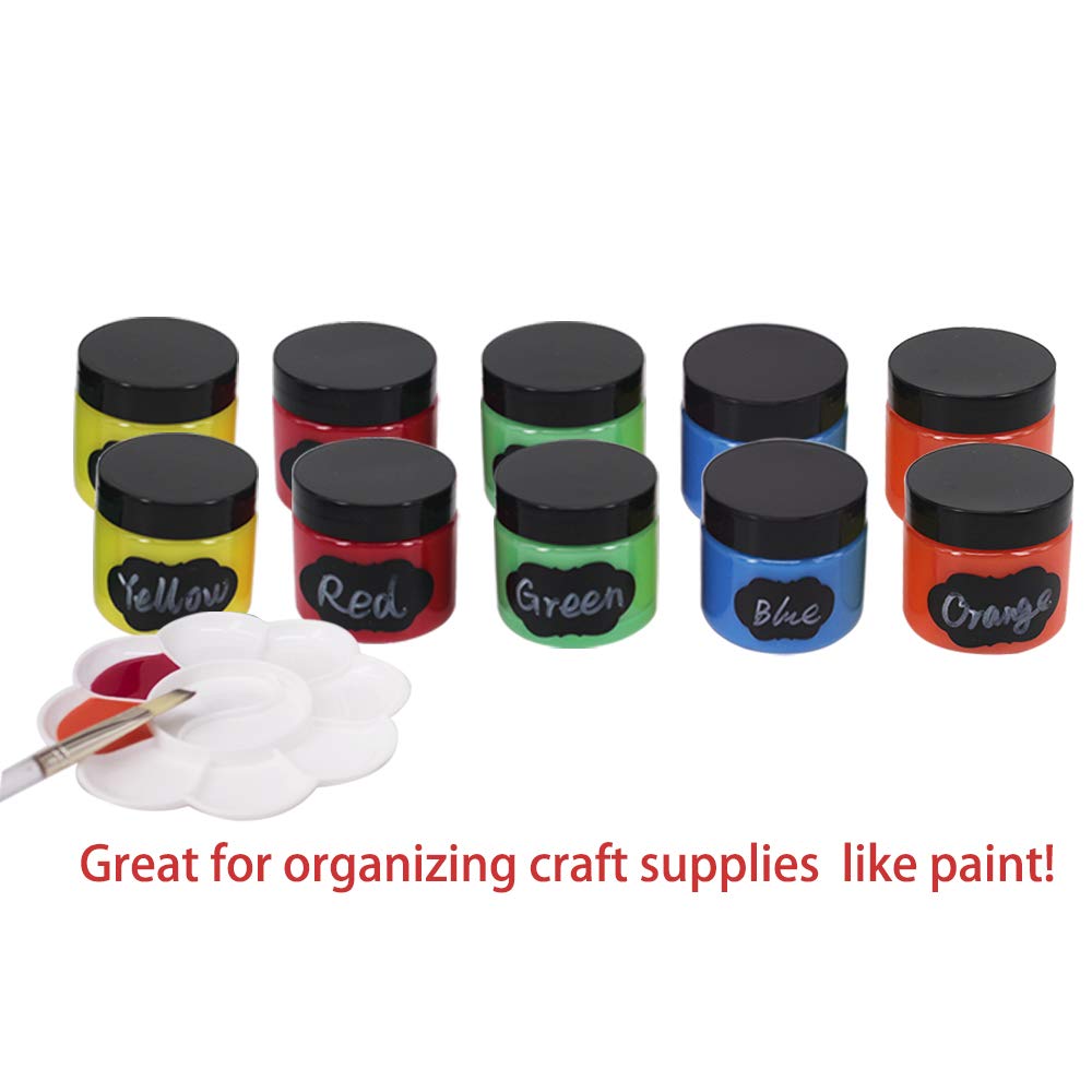 Zmybcpack 48 Pack 2 Oz(55Ml) Round Clear Plastic Slime Jars With Lids, Labels, 2 Pens, Pet Containers, Storage Jars, Travel Jars