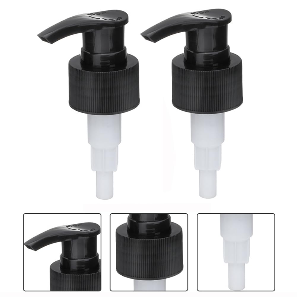 12 Pcs Black Plastic Soap Dispenser Pump Replacement Lotion Pump Heads for 24/410 Threaded Neck Bottles Compatible with Soap Lot