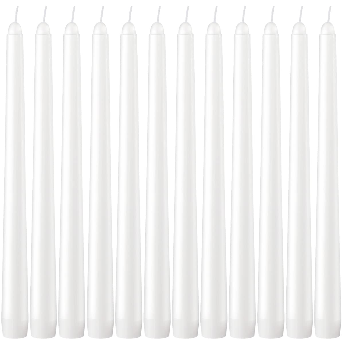 Dripless Taper Candles - Unscented White Candles Bulk - Candle Sticks Long Burning 7.5-8 Hours - for Candlesticks, Dinner Table,