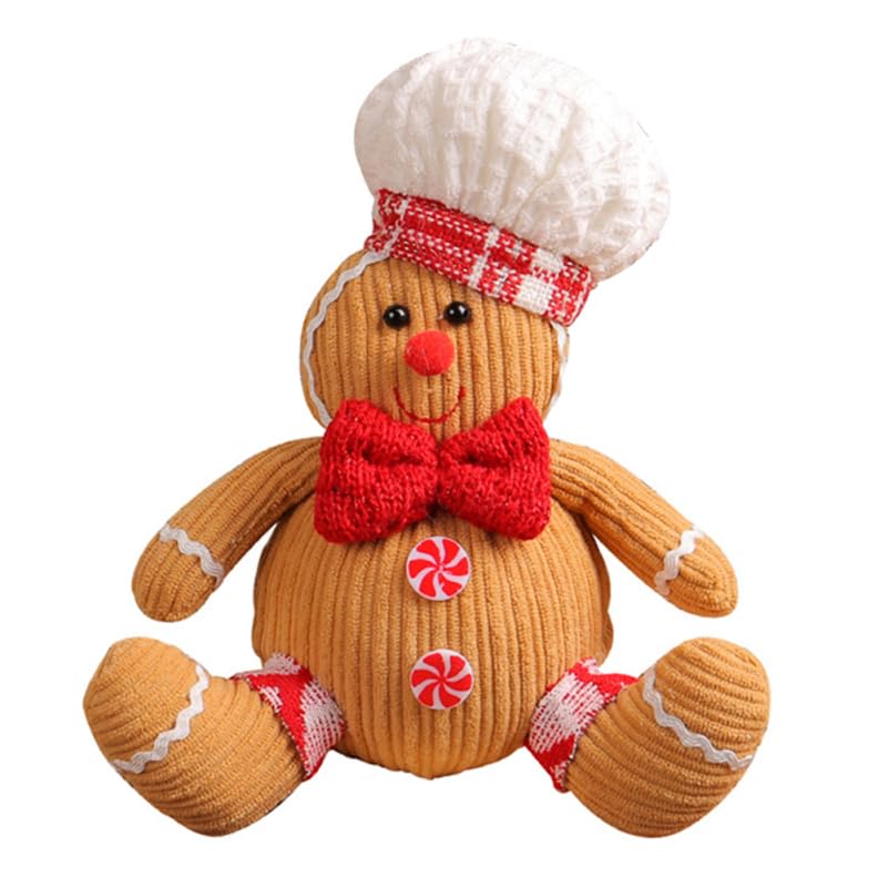 STOBAZA Hanging Gingerbread Man Ornament Unique Xmas Tree Decoration Creative Chef Hat Design and Sturdy Gingerbread Pendant for