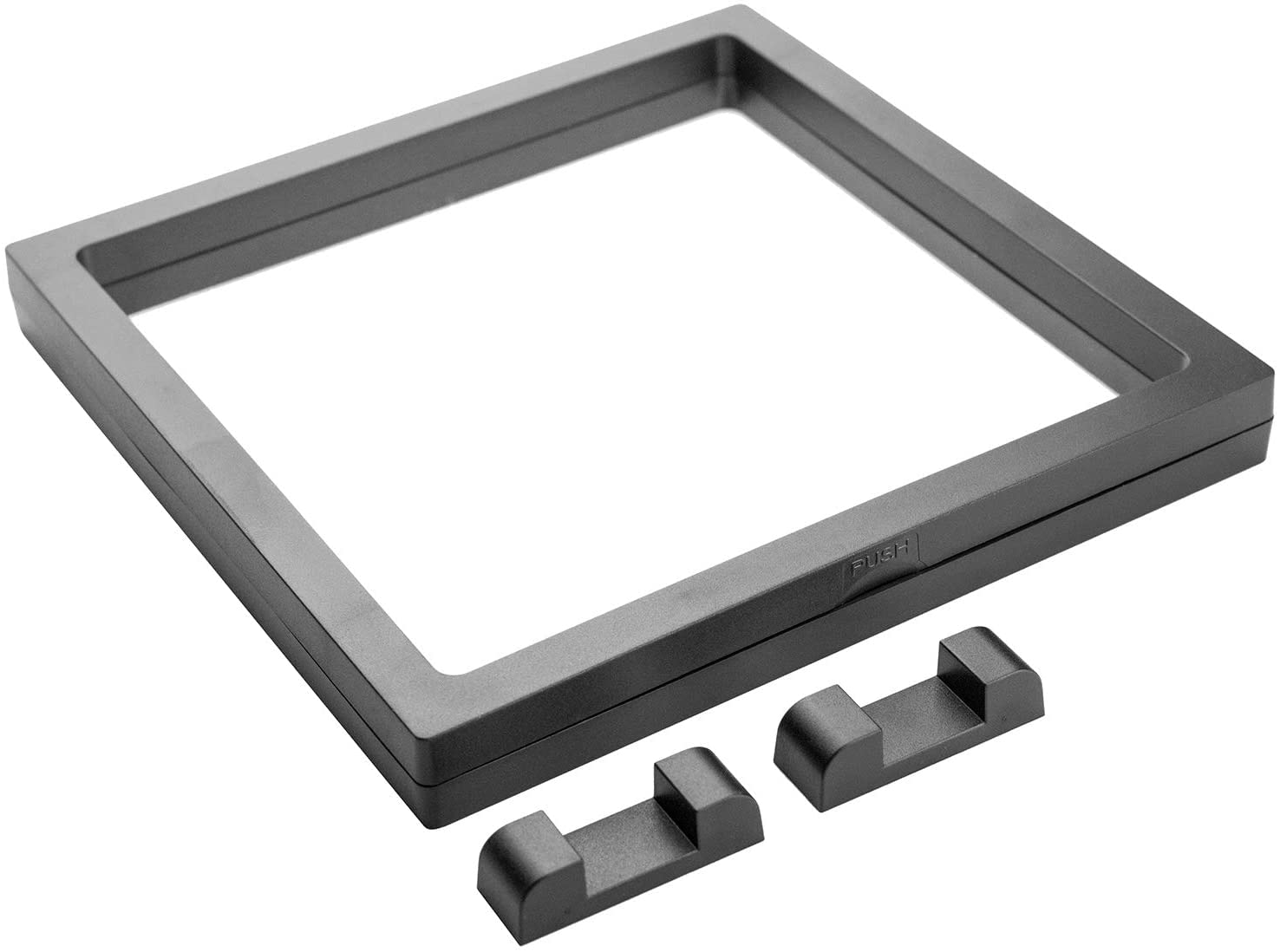 Wishdiam 4 Pack 3D Floating Display Case 7X7X0.8    Floating Coin Display Frame For Aa Medallions, Jewelry, Fossil Floating Disp