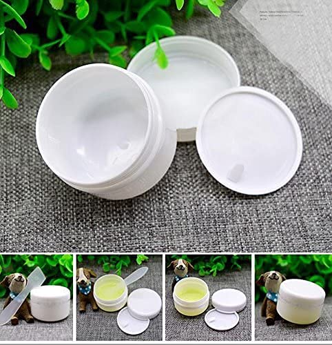 Ericotry 6Pcs White Plastic Jar With Dome Lid 8 Oz (250G) Refillable Make-Up Cosmetic Jars Empty Face Cream Lotion Storage Conta