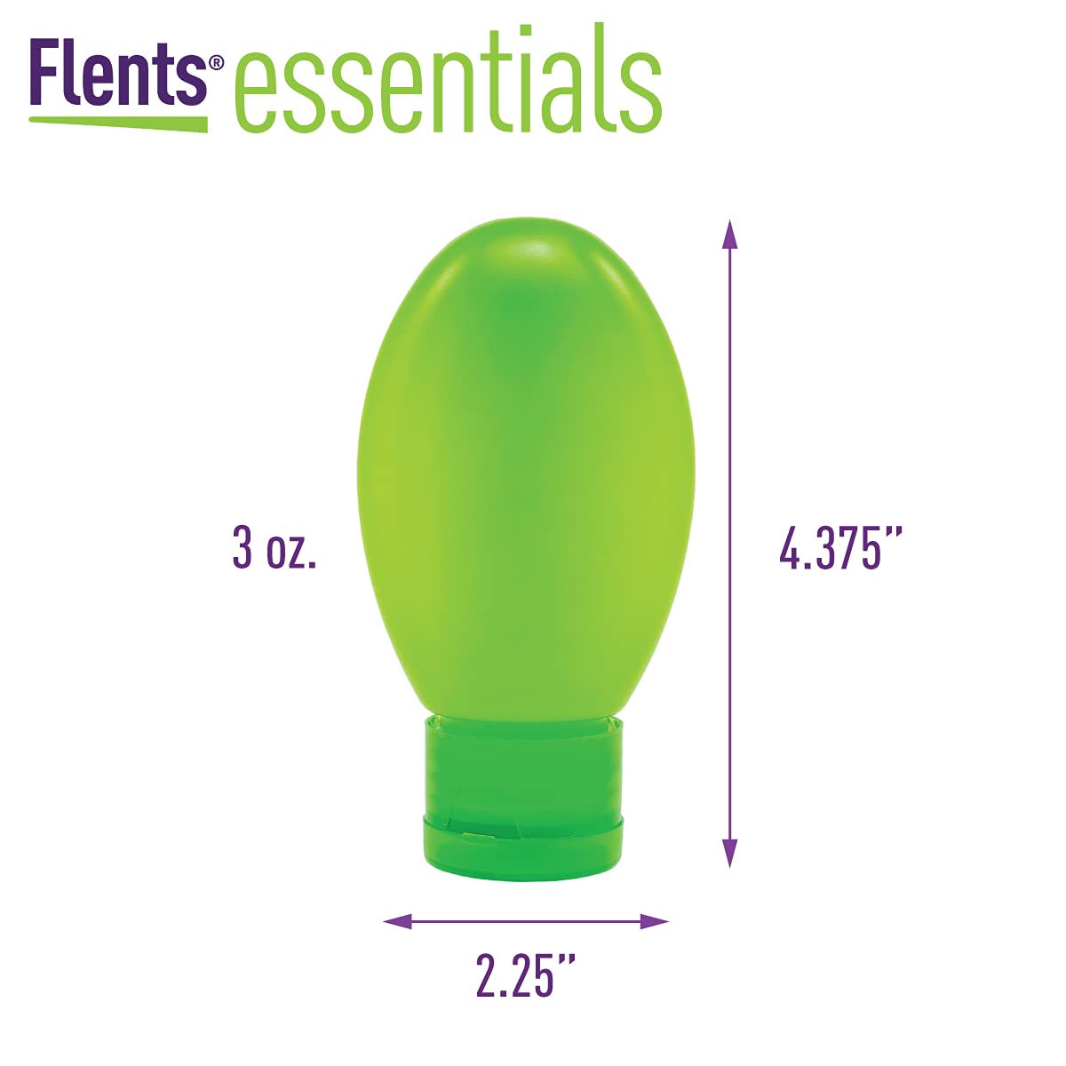 Flents Travel Wide Mouth Container For Shampoo, Conditioner Or Lotion, Flip Cap For Easy Opening, Tsa Approved, Durable And Refi
