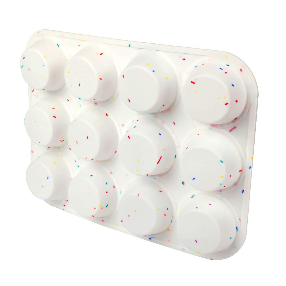 Shebaking Silicone Muffin Pan Regular 12 Cups Muffin Tin For Muffin And Cupcakes, Non-Stick Bakeware Durable Baking Mold Cupcake