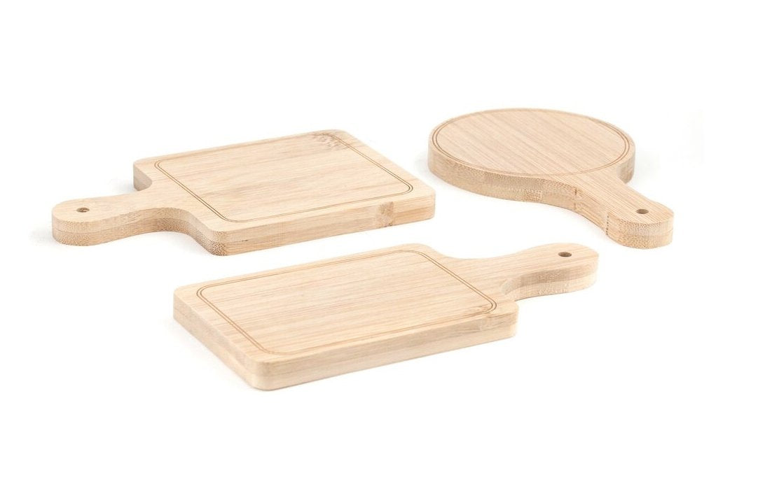 Kikkerland Pm18 Serving Trays (Set Of 6), Mini, Brown