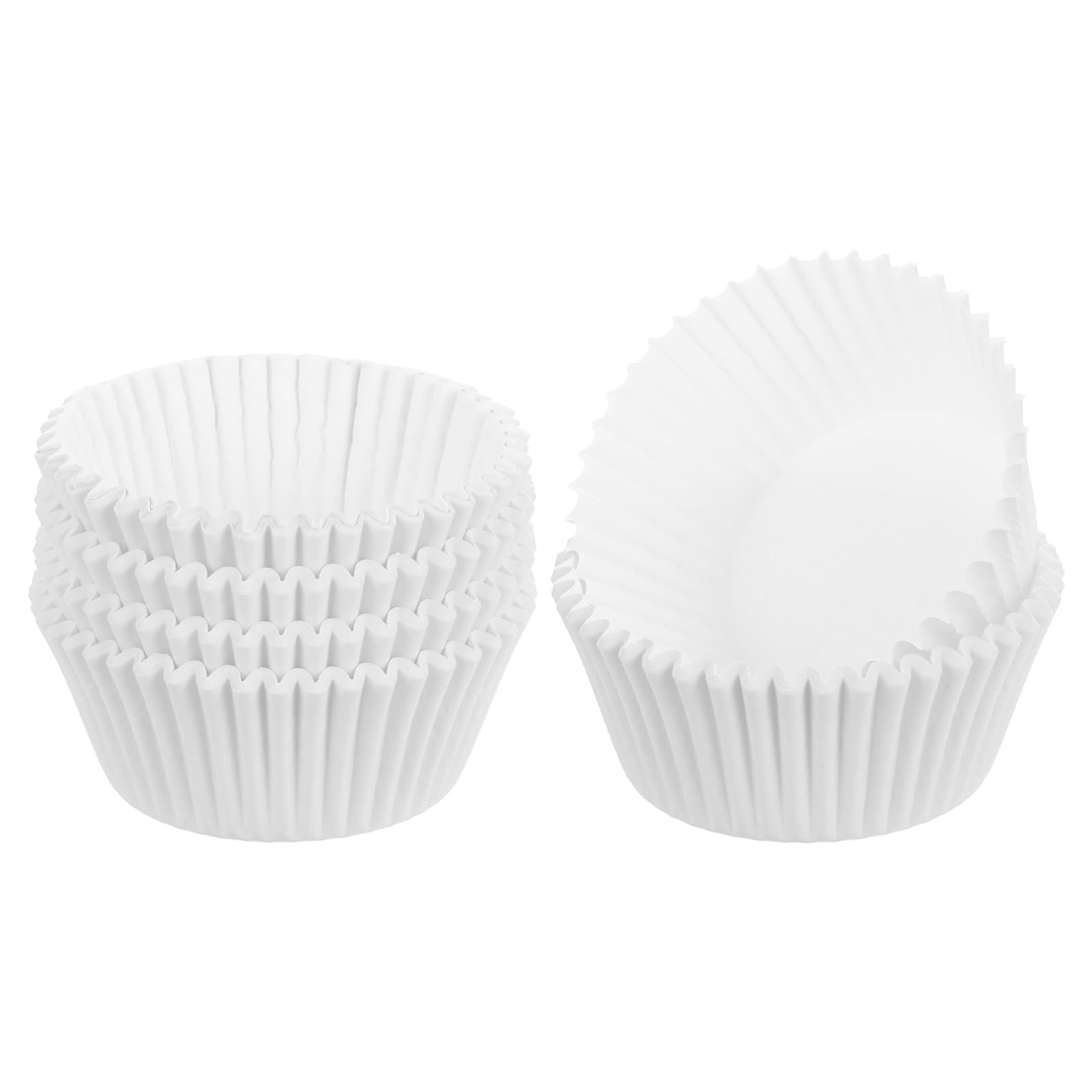Uxcell 300 Pcs Cupcake Liners, Muffins Paper Baking Cups Wrappers Standard Greaseproof For Baking Cupcake Wrapper, White