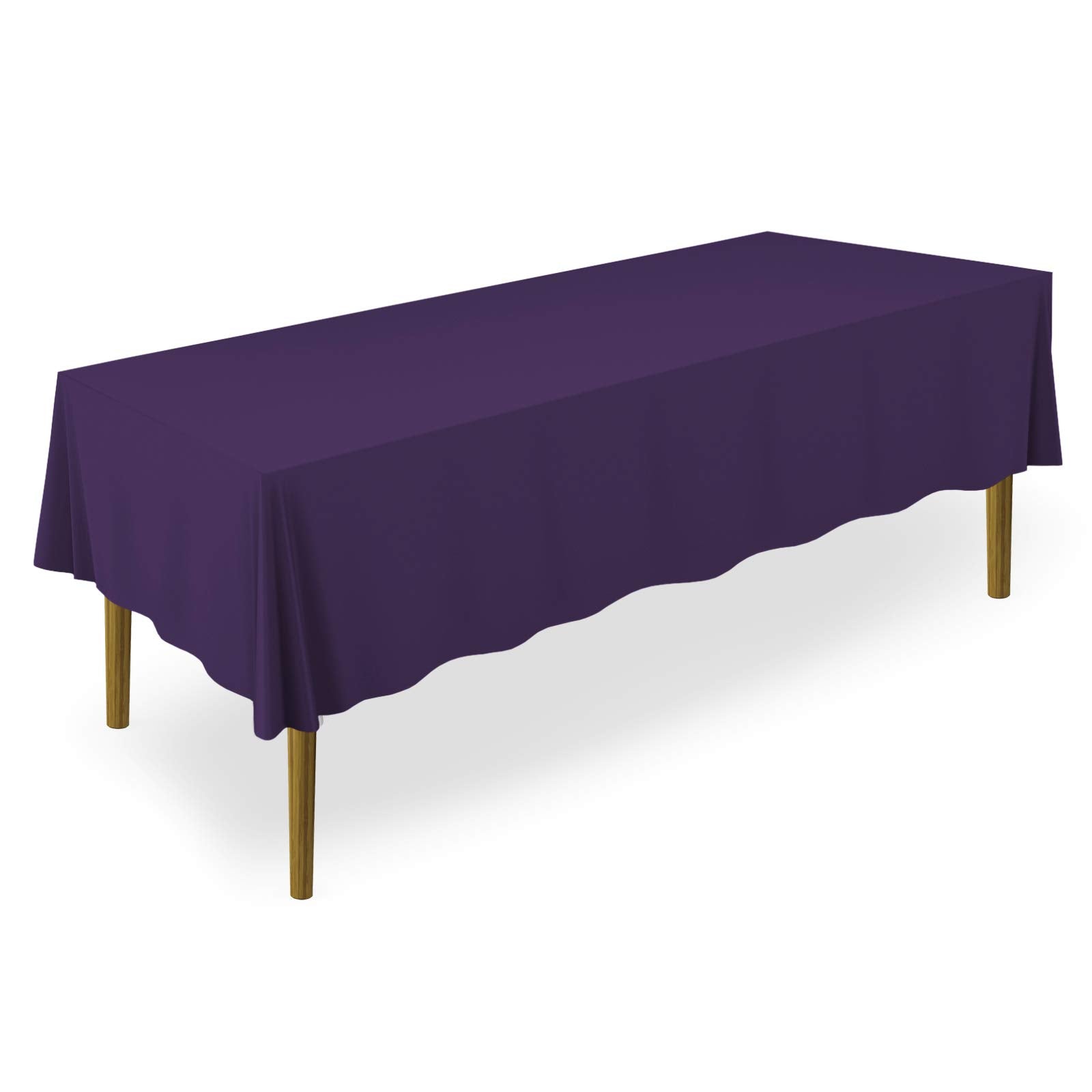Lann'S Linens - 70 X 120 Premium Tablecloth For Wedding/Banquet/Restaurant - Rectangular Polyester Fabric Table Cloth - Purp