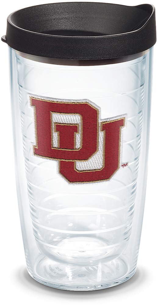 Tervis Denver Pioneers Logo Tumbler With Emblem And Black Lid 16Oz, Clear
